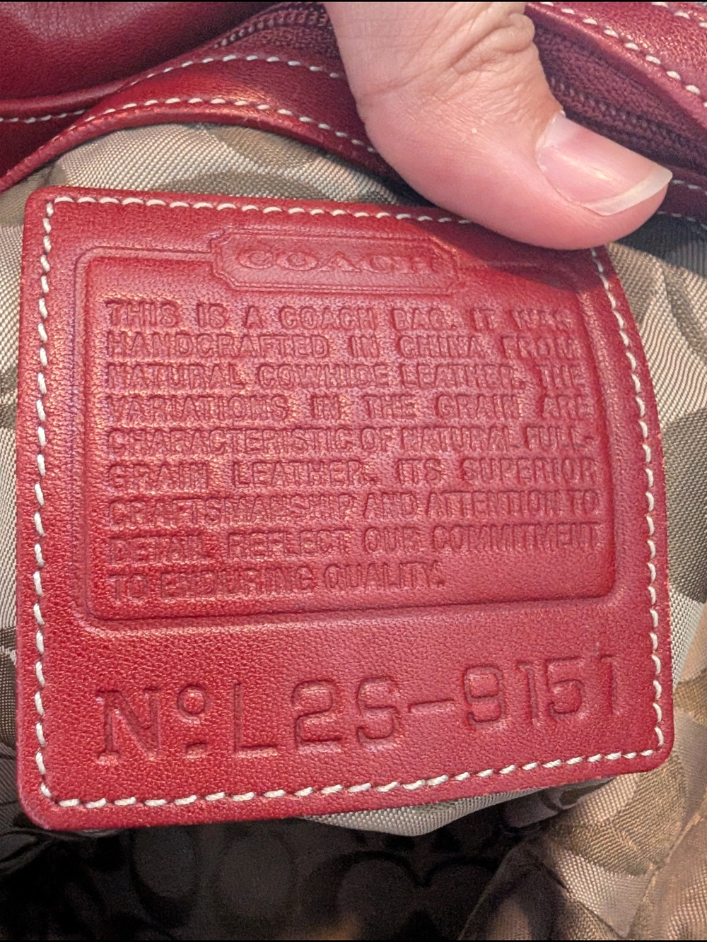Coach XL Red Duffle Sac 9151 - Picture 7 of 7